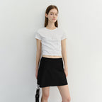 DUNST CROPPED SLIM TOP WHITE_UDTS6B224WT