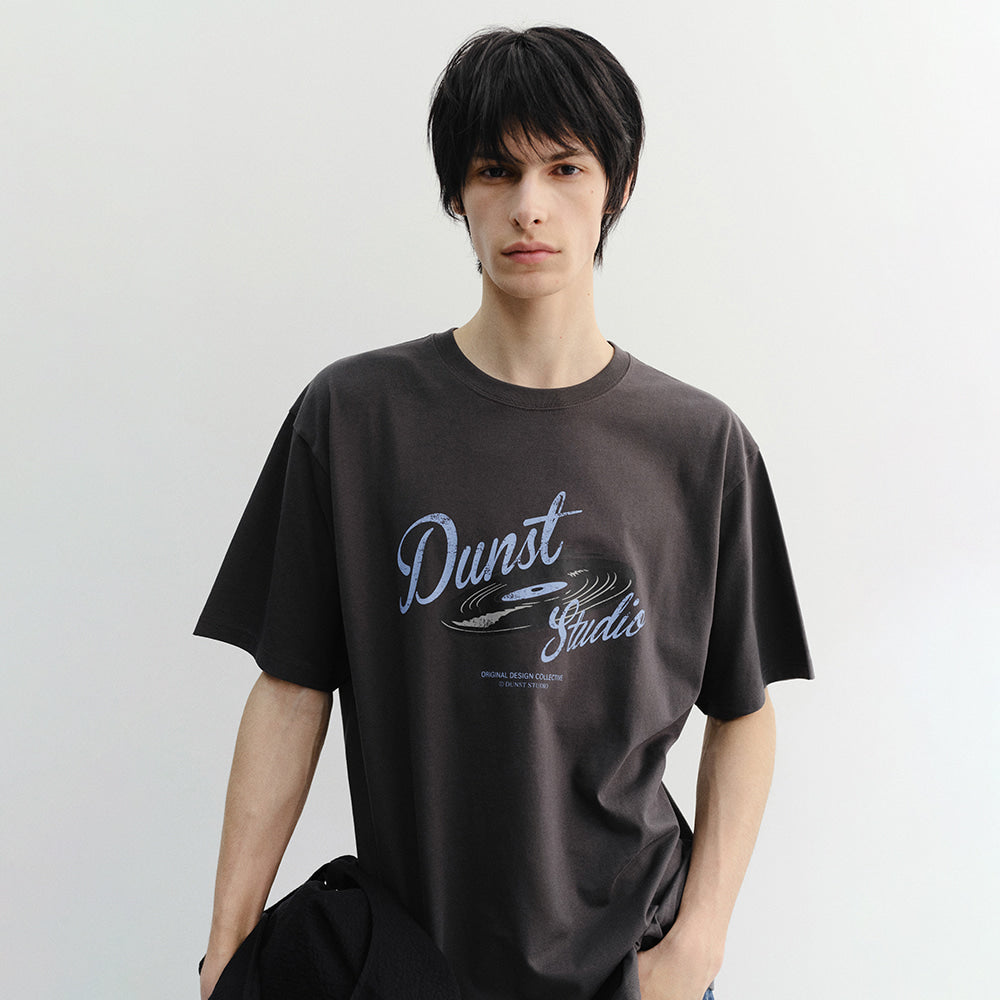 DUNST UNISEX VINYL T-SHIRT CHARCOAL GREY_M_UDTS6B144CG