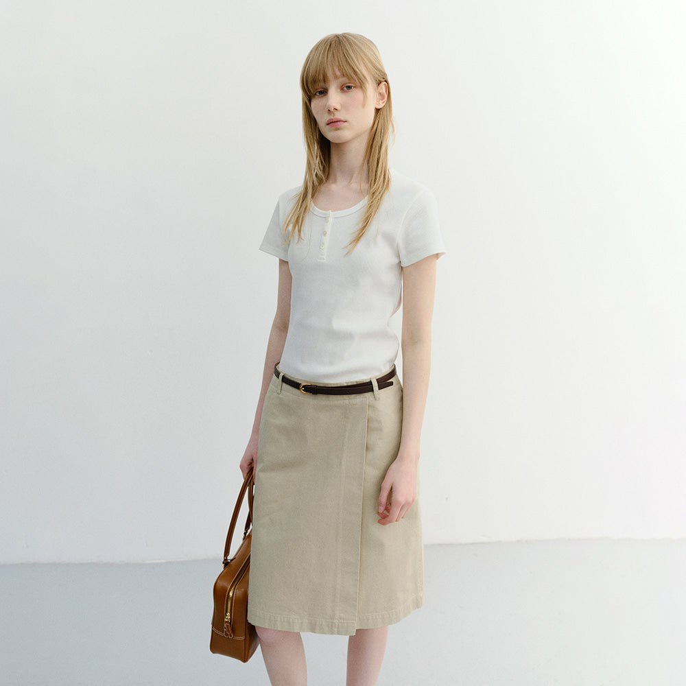 DUNST CLASSIC SCOOP NECK TOP IVORY_UDTS6B222IV