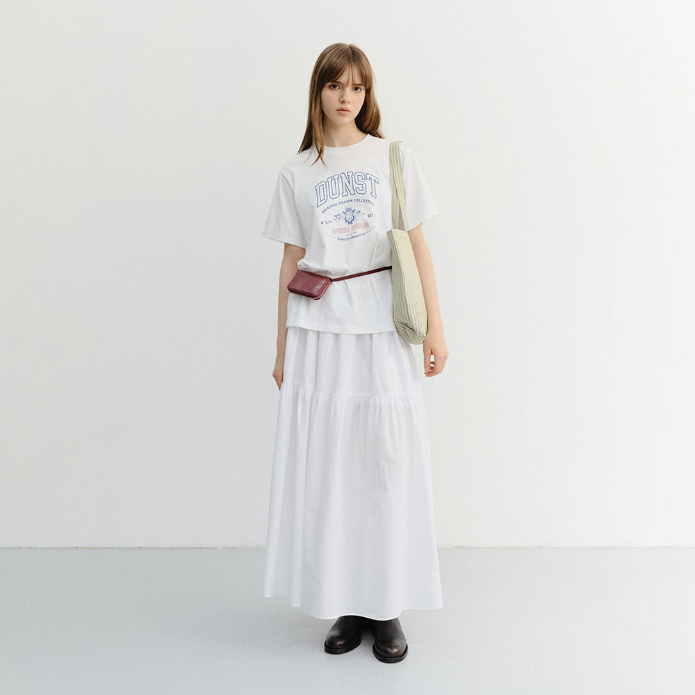 DUNST UNISEX CUPID ARCH LOGO T-SHIRT OFF WHITE_UDTS6B129OW