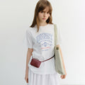 DUNST UNISEX CUPID ARCH LOGO T-SHIRT OFF WHITE_UDTS6B129OW