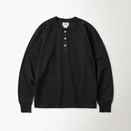 BRONSON Vintage Long Sleeve Henley Shirt Black