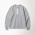 BRONSON Vintage Long Sleeve Henley Shirt Grey