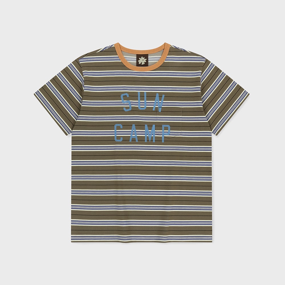 SUNLOVE SUN CAMP Stripe Tee Brown