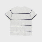 SUNLOVE Raw Edge Stripe Tee Heather Grey