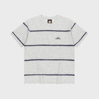 SUNLOVE Raw Edge Stripe Tee Heather Grey