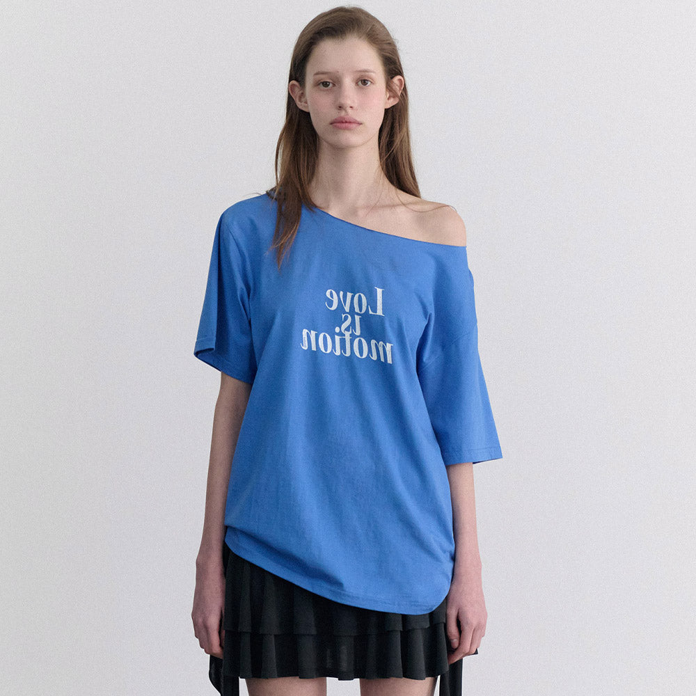 ANDNEEDS Love is motion half tee (blue)