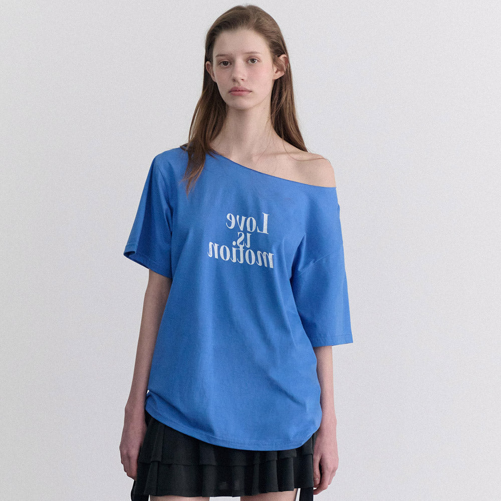 ANDNEEDS Love is motion half tee (blue)