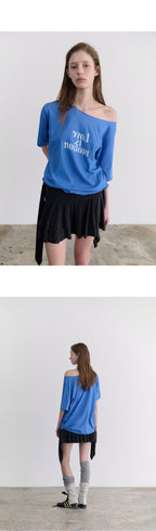 ANDNEEDS Love is motion half tee (blue)