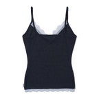 YOUHEE LACE LETTERING SLEEVELESS_CHARCOAL