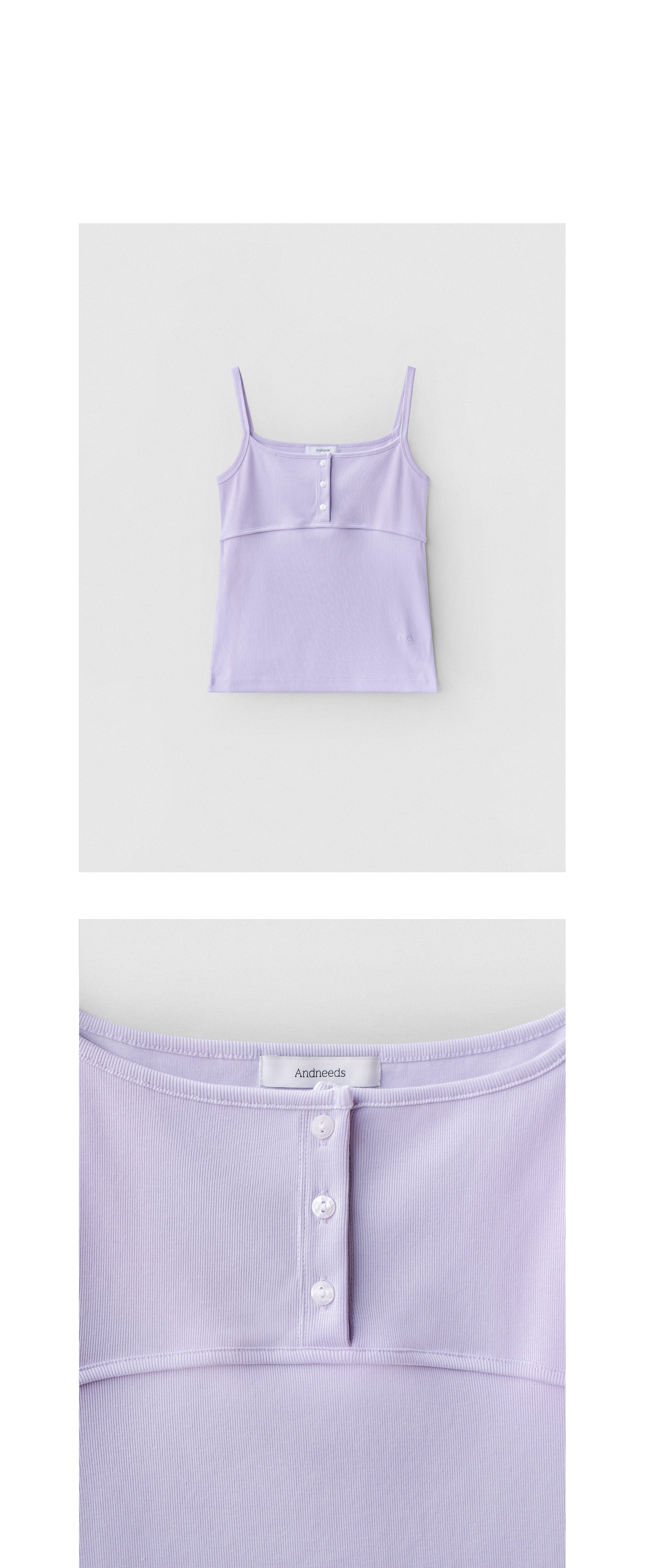 ANDNEEDS Popo three button sleeveless (lavender)