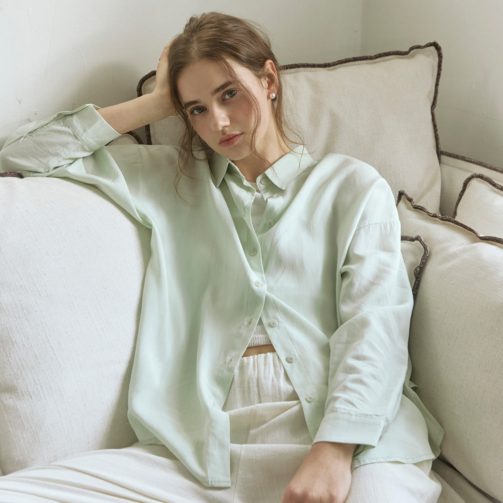 ADAUL Soft overfit shirts - mint