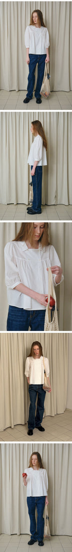 BRENDA BRENDEN SEOUL renee square blouse - white