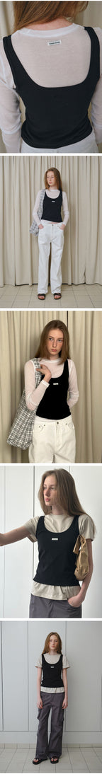 BRENDA BRENDEN SEOUL fresh sleeveless - black