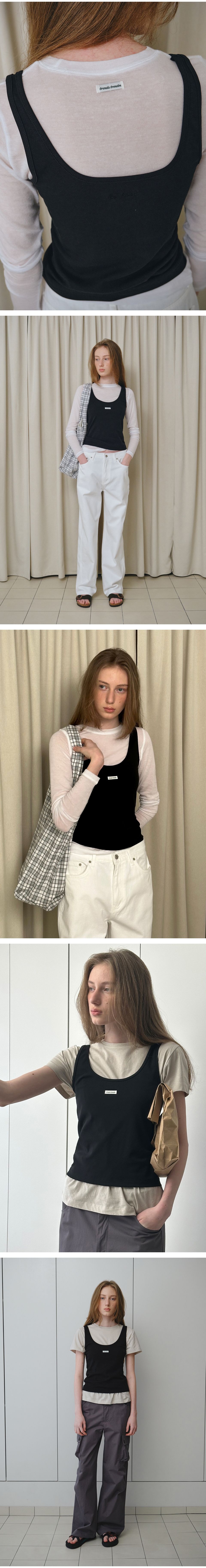 BRENDA BRENDEN SEOUL fresh sleeveless - black