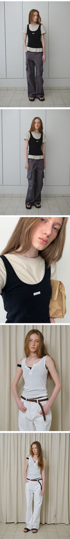 BRENDA BRENDEN SEOUL fresh sleeveless - black