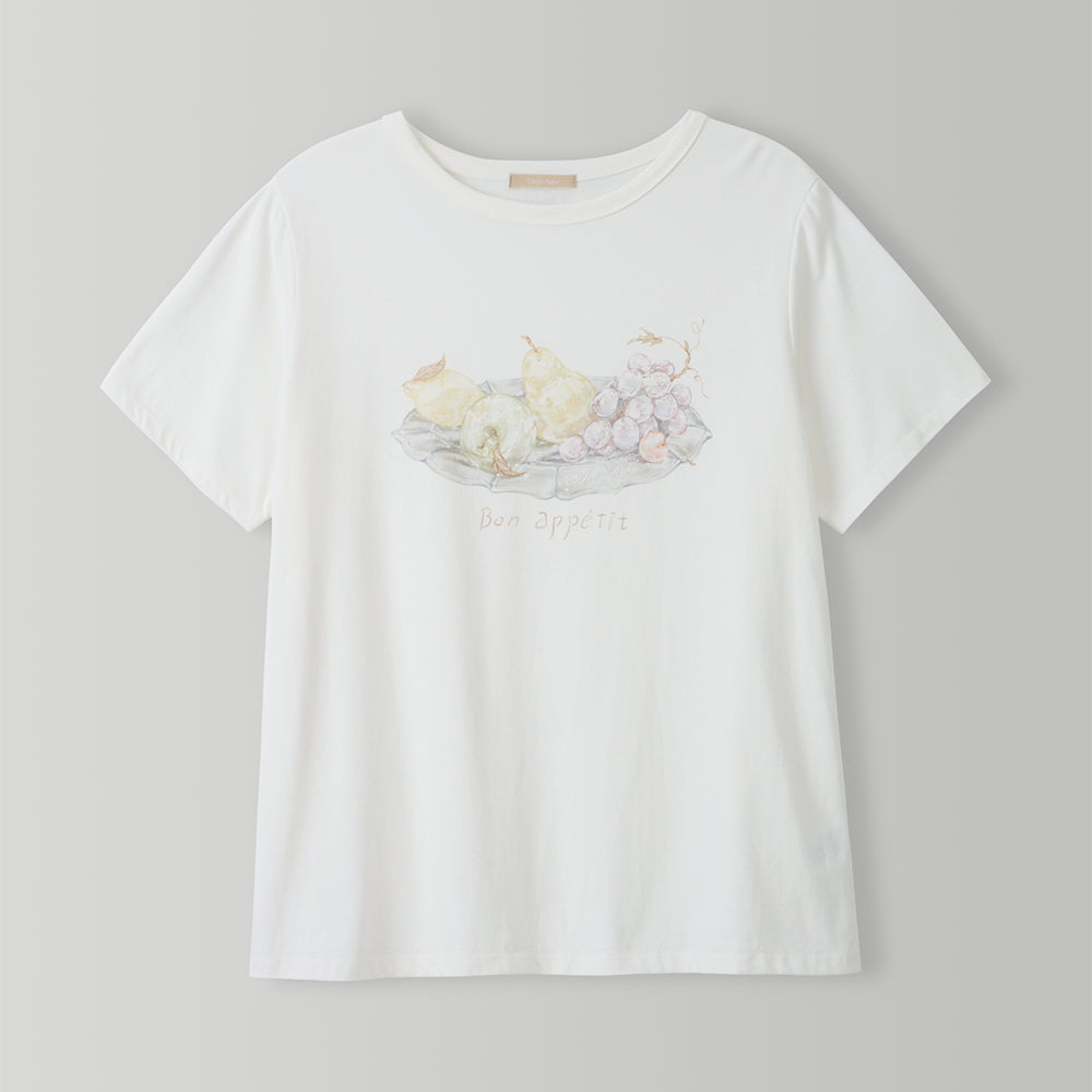 CHERIAUBE Fruit Atelier Tee-Ivory