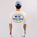 BIGWAVE COLLECTIVE C&SUN Happy Days Short Sleeve T-Shirt (Off White)