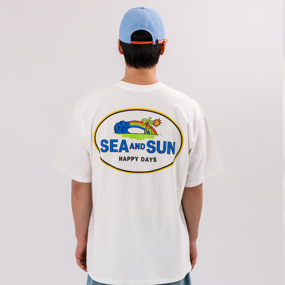 BIGWAVE COLLECTIVE C&SUN Happy Days Short Sleeve T-Shirt (Off White)