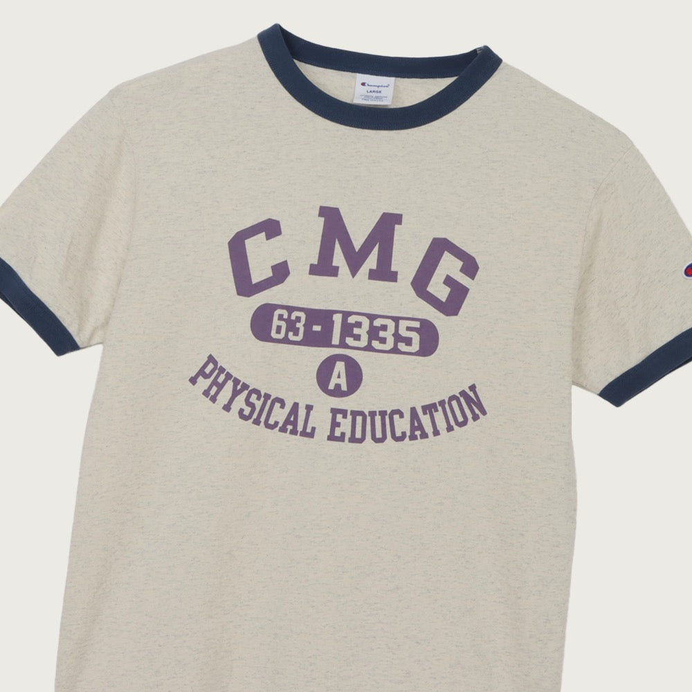CHAMPION Basic Graphic Ringer T-Shirt Blue