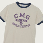 CHAMPION Basic Graphic Ringer T-Shirt Blue