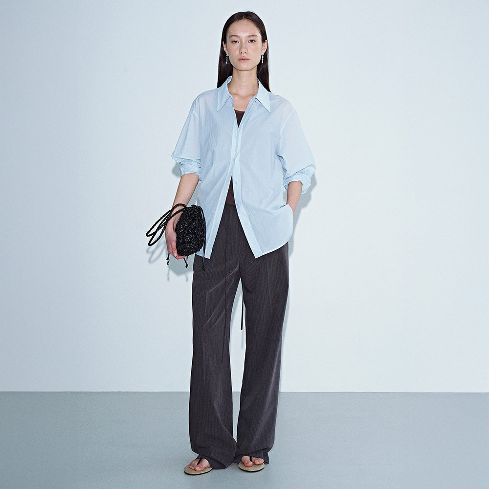 VAN ROHE [1st] Oversized Sheer Shirt B408-21