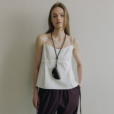 Cotton Stripe Jacquard Sleeveless Top SW6MB747_2color