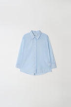 YOONSEUL [2nd reorder] Port sheer shirt (sky stripe)
