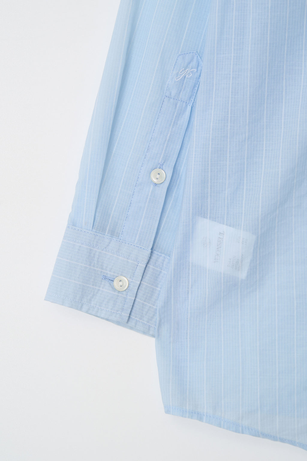 YOONSEUL [2nd reorder] Port sheer shirt (sky stripe)