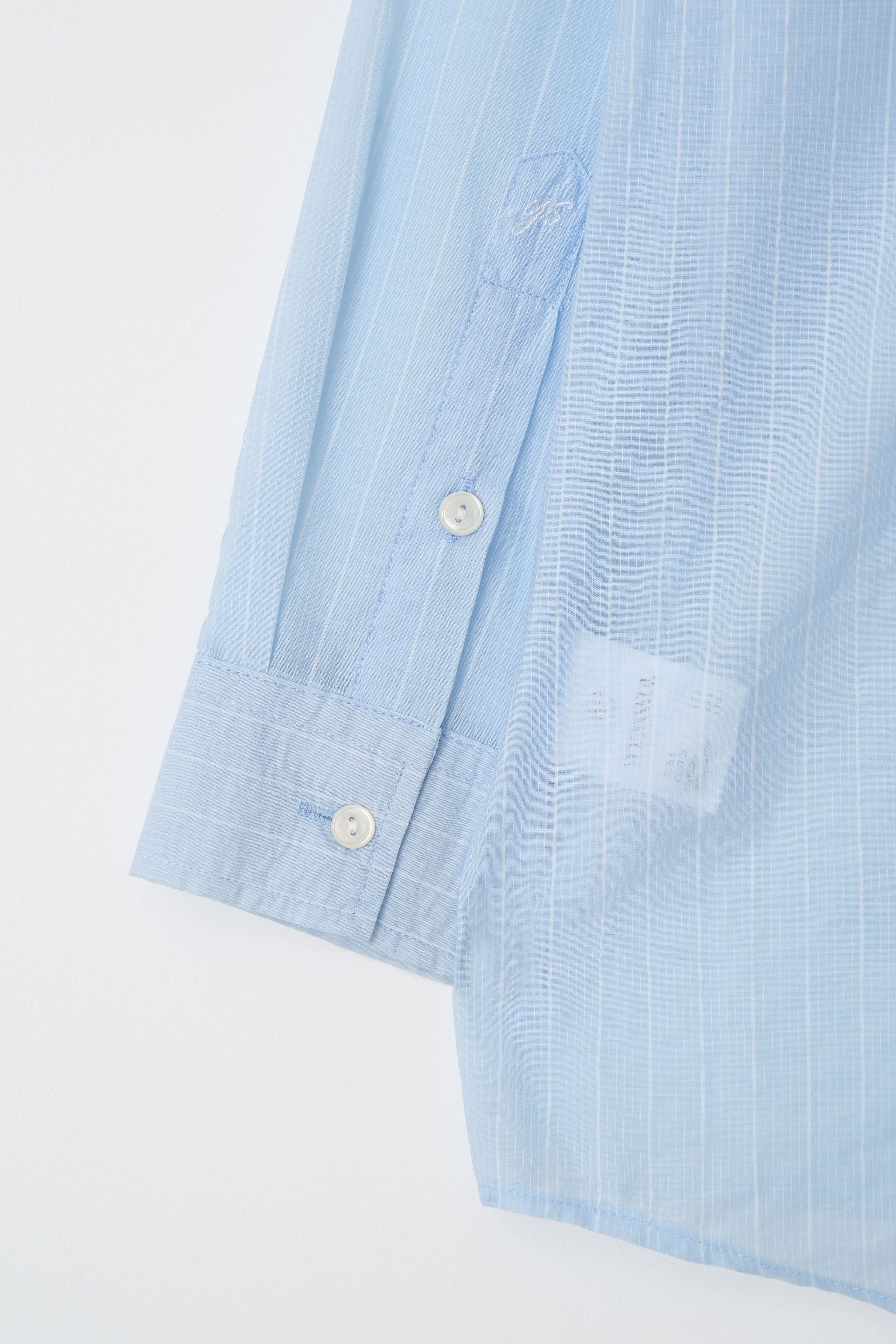 YOONSEUL [2nd reorder] Port sheer shirt (sky stripe)