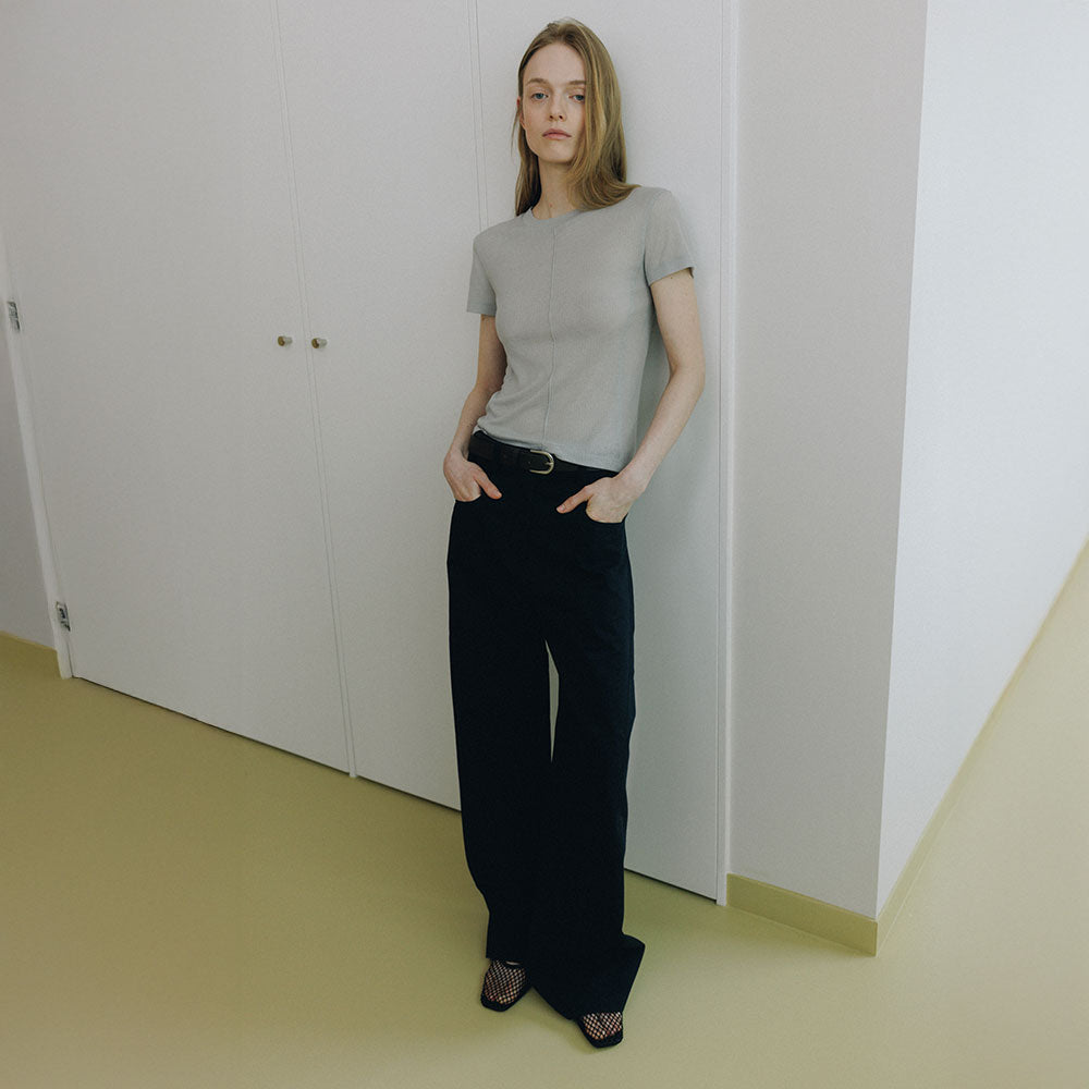LOEUVRE Sheer Slim Jersey Top SW6ME755_3color