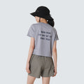 SNOWPEAK APPAREL Aerocool Women's Crop Short Sleeve T-Shirt Gray Blue (S26MWFTS27)