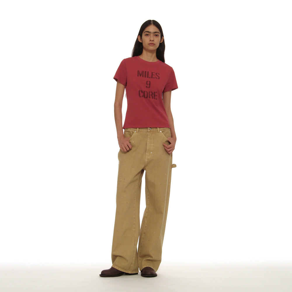 PARTIMENTO WOMEN MILES 9 CORE RELAXED TEE_CHILI