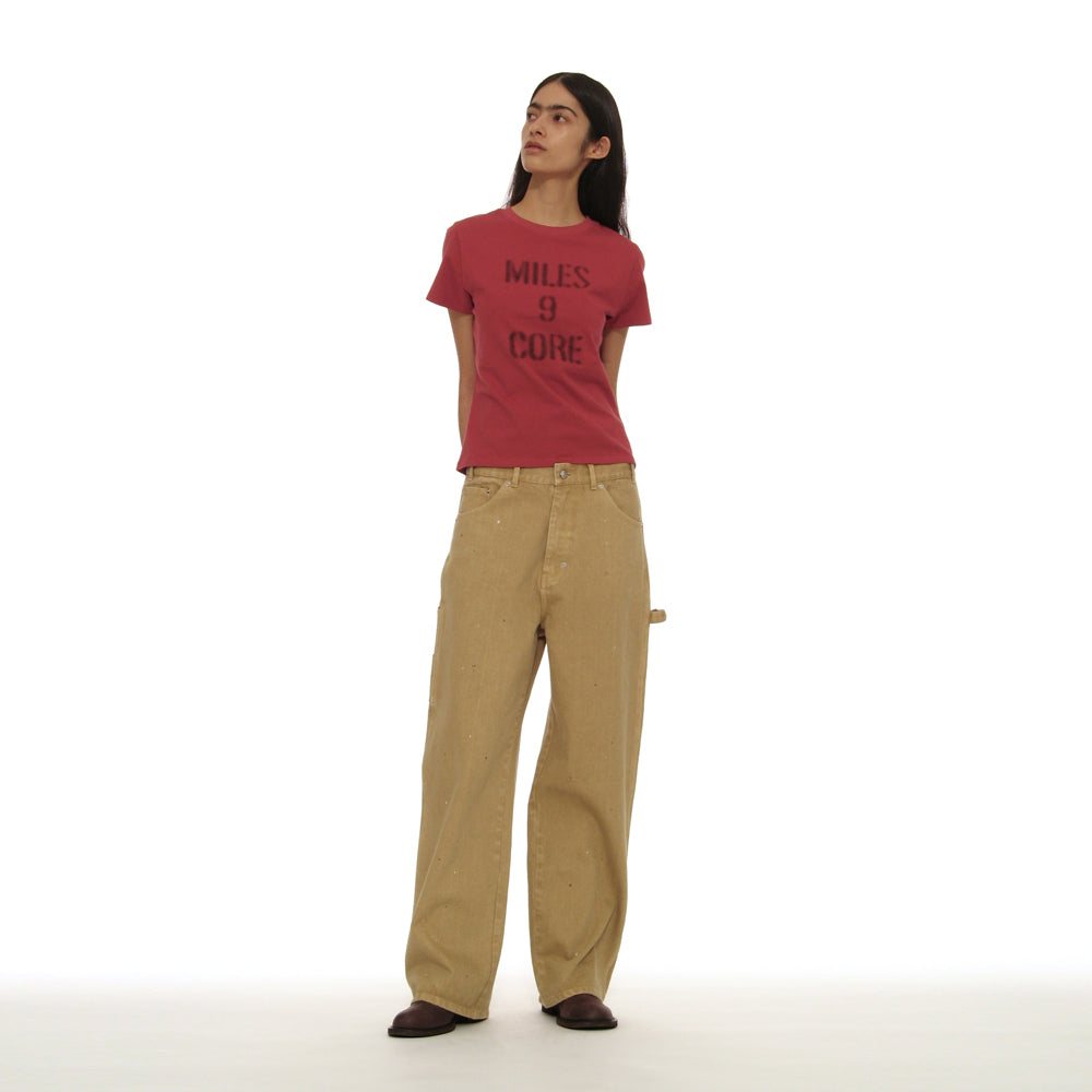 PARTIMENTO WOMEN MILES 9 CORE RELAXED TEE_CHILI