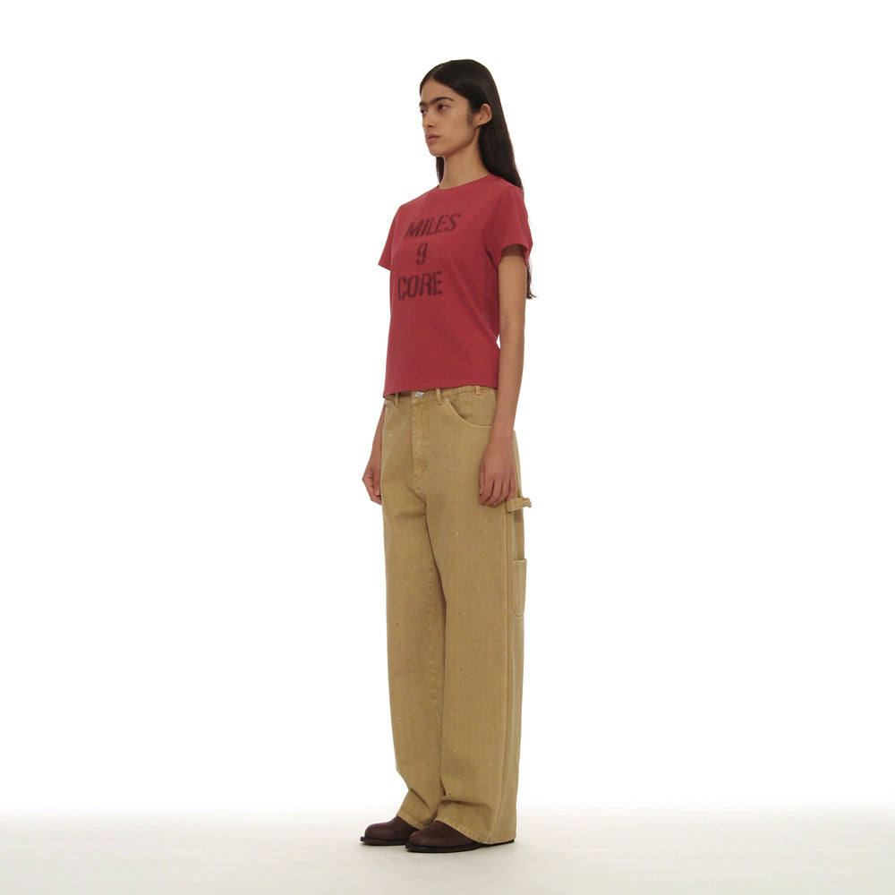 PARTIMENTO WOMEN MILES 9 CORE RELAXED TEE_CHILI