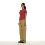PARTIMENTO WOMEN MILES 9 CORE RELAXED TEE_CHILI
