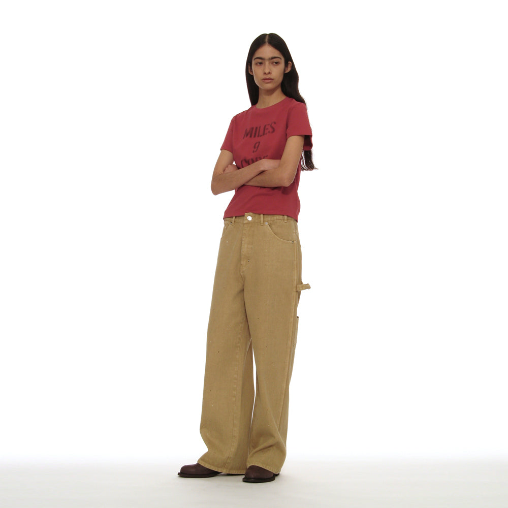 PARTIMENTO WOMEN MILES 9 CORE RELAXED TEE_CHILI