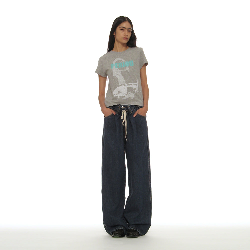 PARTIMENTO WOMEN PERIOD PRINTED TEE_MELANGE