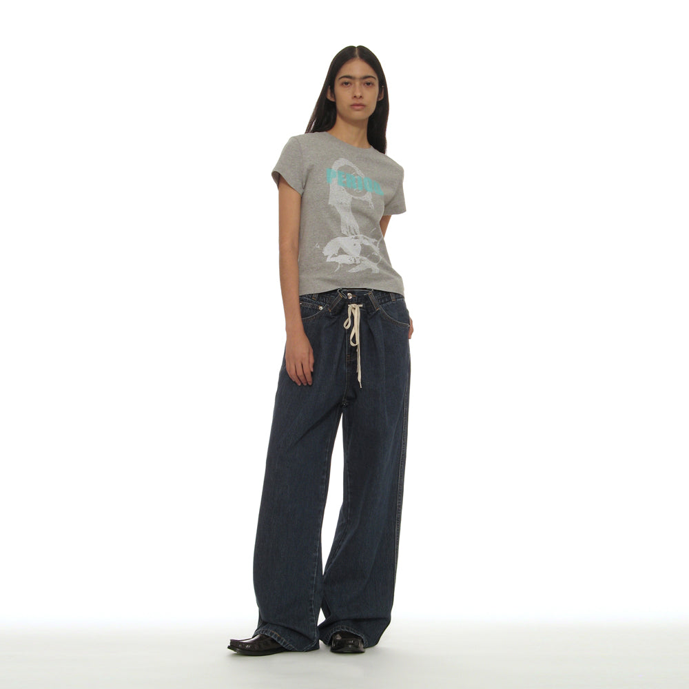 PARTIMENTO WOMEN PERIOD PRINTED TEE_MELANGE