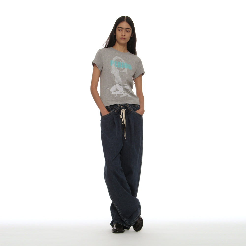 PARTIMENTO WOMEN PERIOD PRINTED TEE_MELANGE