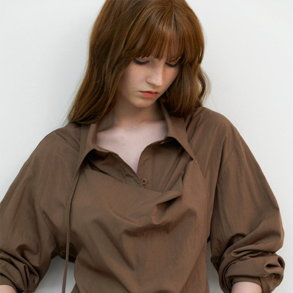 ATELIER NAIN N HALTER SLEEVELESS LAYERED BLOUSE (BL-4404)