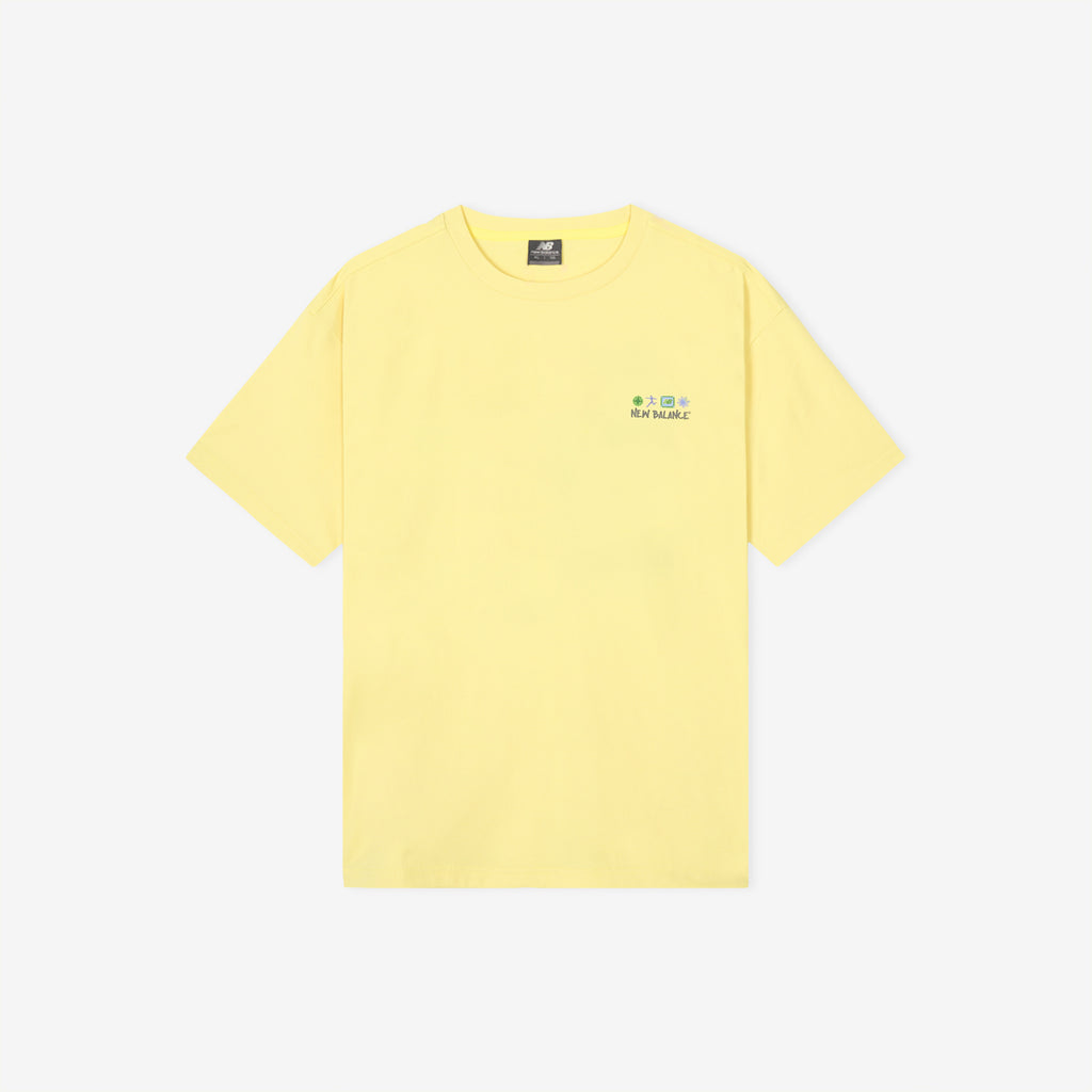 NEW BALANCE NBNEG31643 / UNI Sunny Rainey illustration short sleeve t-shirt (YELLOW)
