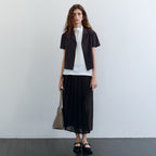 URAGO Catherine open collar blouse_2colors