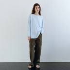 URAGO Linen loose boatneck t-shirt_3colors