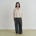 MONOCHROME yona button half shirt (2color)