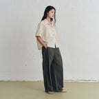 MONOCHROME yona button half shirt (2color)