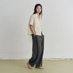 MONOCHROME yona button half shirt (2color)