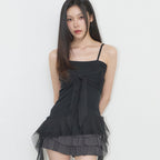 ILLIGO Ribbon Tie Sleeveless Black