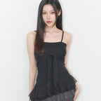 ILLIGO Ribbon Tie Sleeveless Black