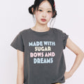 YOUHEE COLOR LETTERING T-SHIRTS_CHARCOAL